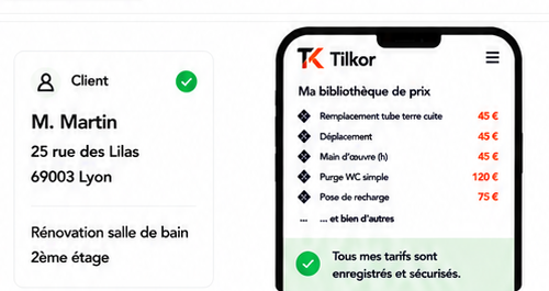 Informations client dans Tilkor